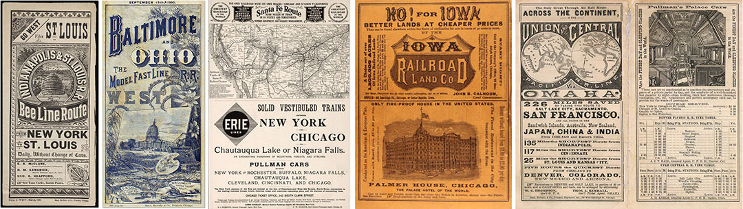 Various railroad-related Rand McNally products