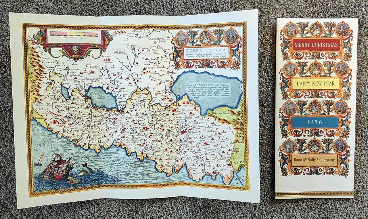 Rand McNally map Christmas card